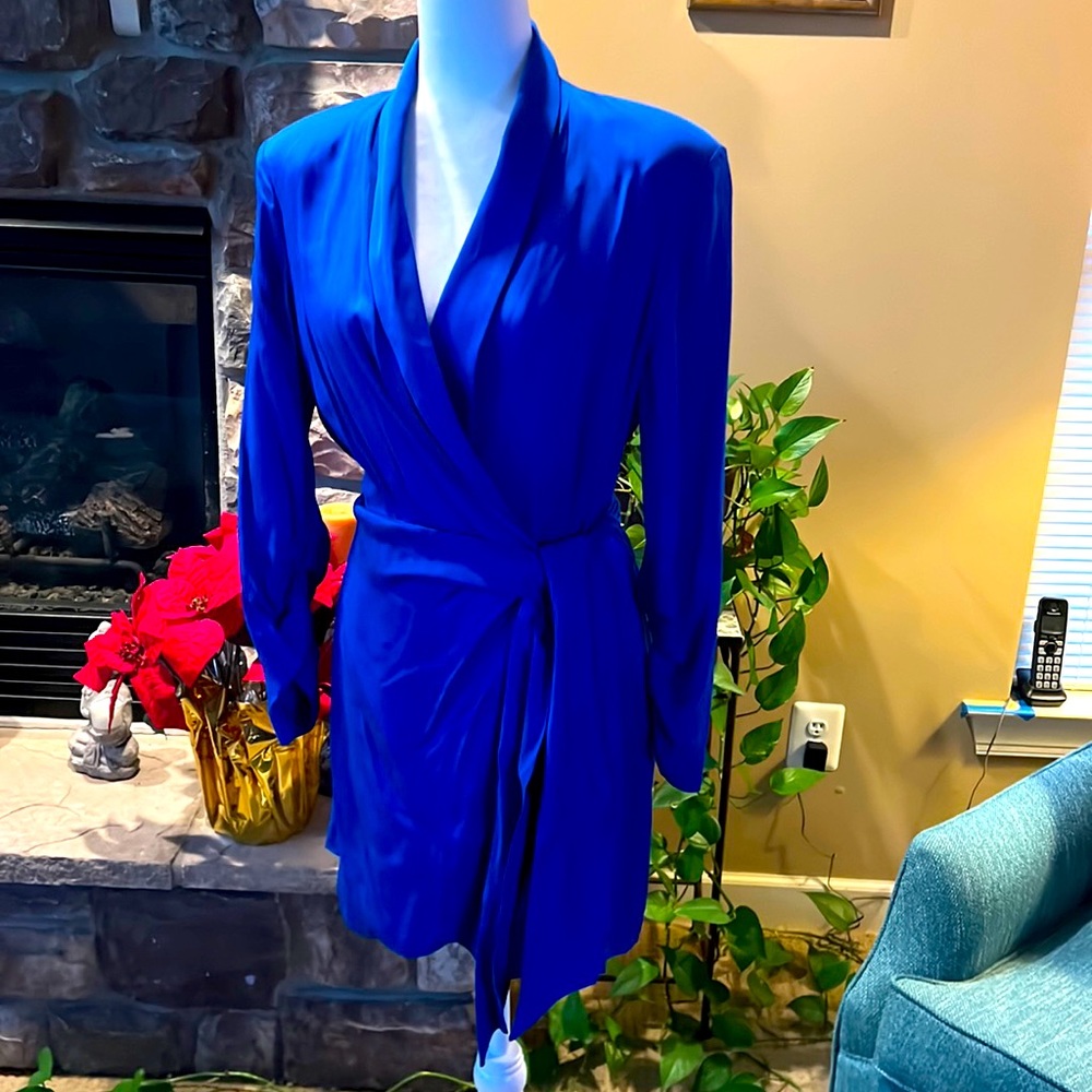 Royal blue blazer.
